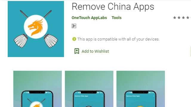 Remove China Apps' became popular, downloaded more than 1 million times