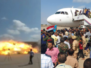 Video Yemen's new government returned from Saudi reception in missile attack on airport, 26 dead